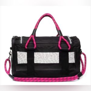 Roverlund Out-of-Office Pet Carrier Black/Magenta size Large